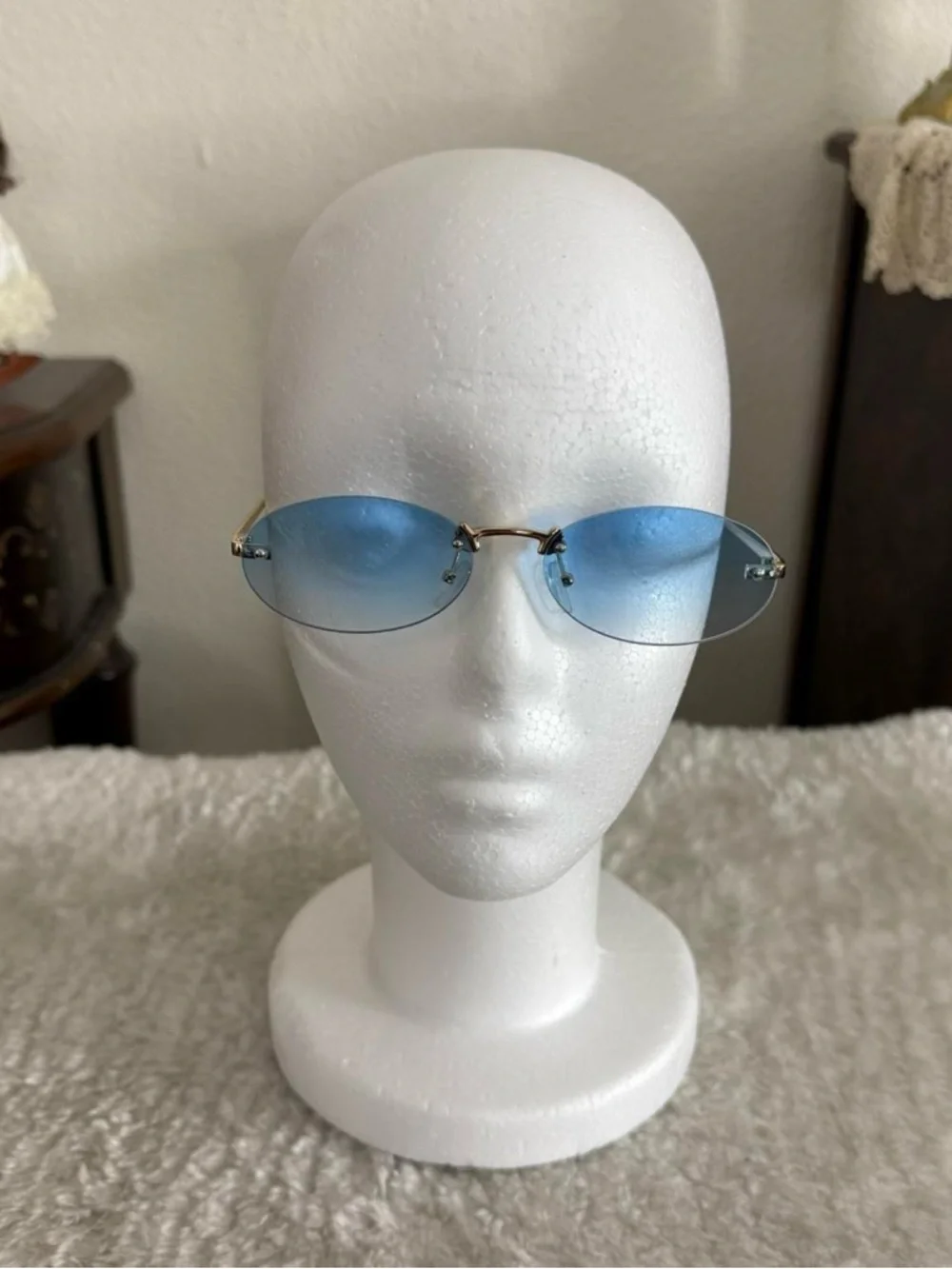 brand new without tags grunge light blue sunglasses
